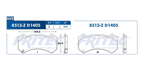 Balatas Del Fritec Chevrolet Camaro Z/28 7.0l 2014-2015