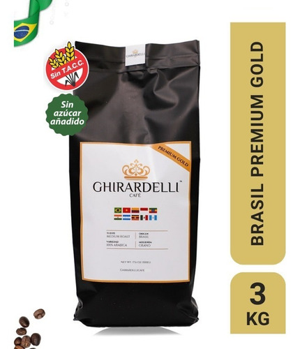 Café Brasil Tostado Premium Molido O Grano Sin Tacc X 3 Kg