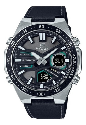 Reloj Casio Edifice Malla Cuero Efv-c110l Garantía Extendida