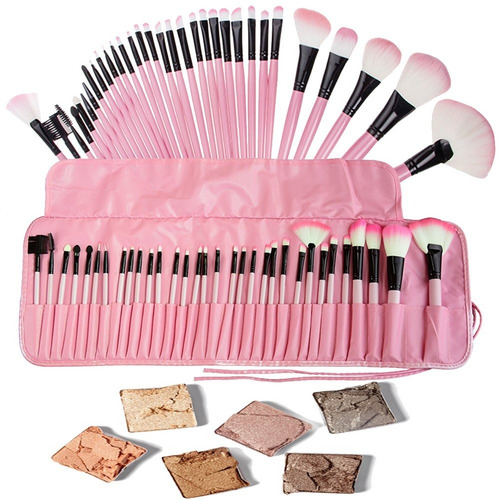 Juego De 32 Brochas Pincel De Maquillaje Profesional+estuche