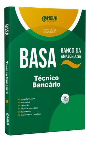 Apostila Basa 2023 - Técnico Bancário, De Professores Especializados., Vol. Único. Editora Nova Concursos, Capa Mole, Edição Oficial Em Português, 2023