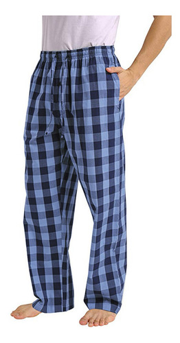 Pantalones De Pijama A Cuadros Deportivos Holgados Con Estam