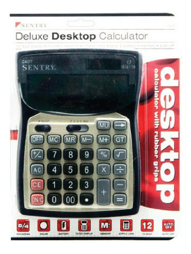 Sentry Deluxe  calculadora De Computadora, Negro (ca277)