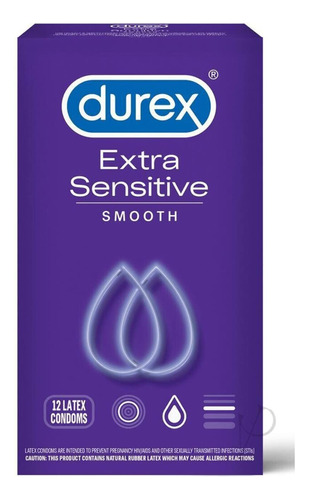 Durex Condones Lisos Extra Sensibles 12 Unidades (paquete De