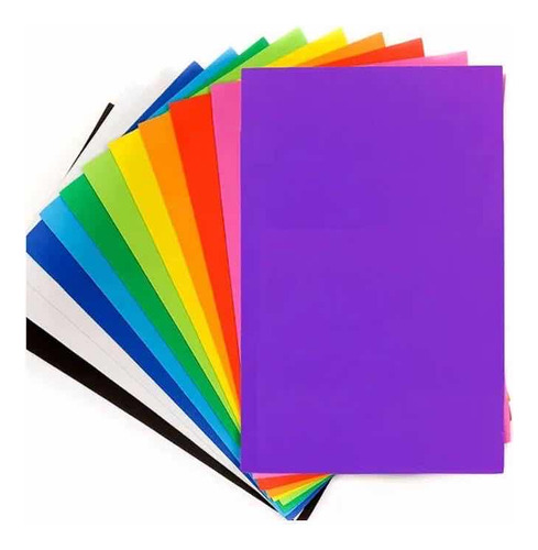 Goma Eva Colores Surtidos Pack X10 Unidades Escolar 40x60