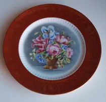 Comprar Antiguo Plato De Porcelana Tsuji Pintado En Oro 24 K Bello