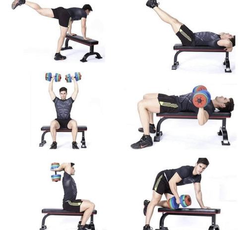 Banquillo Abdominales No Ajustable Ejercicios Pesas Gym G3