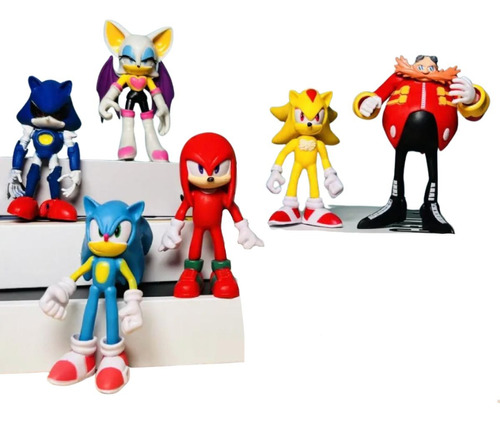 Figura Coleccionable 6 Personajes De Sonic 