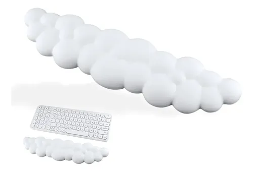 Set Reposamuñecas Ergonómico Para Teclado Y Ratón - 42x11x2 Cm, Color Azul Verde Degradado, Espuma Viscoelástica, Antideslizante