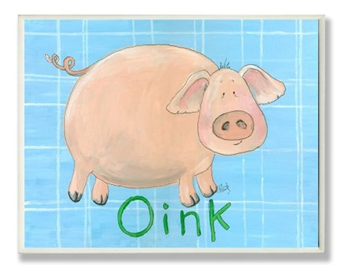 Cuadro Placa De Pared, Cerdito Oink