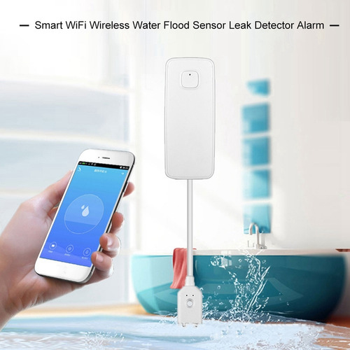 Sensor De Inundação De Água Sem Fio Wifi Inteligente Alarme