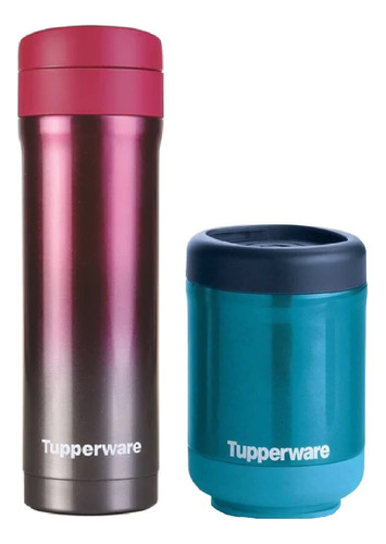 Termo Vianda 350ml + Termo C Pico 430ml Tupperware® Ac Inox