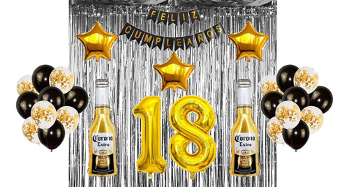 Globos Cerveza Corona Plateado Cerveza Corona