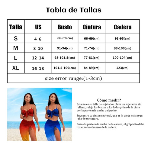 Traje De Baño Sexy Bikini Para Mujer Con Falda 3 Piezas