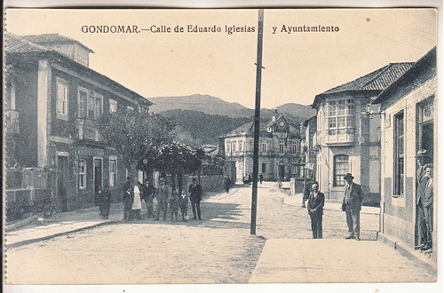Antigua Postal Calle Eduardo Iglesias En Gondomar Pontevedra