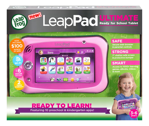 Leapfrog Leappad Ultimate - Tablet pronto para uso escolar,. Cor: Rosa