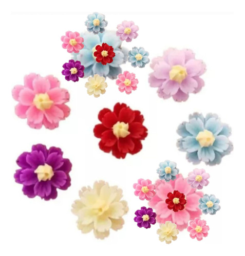 40 Mini Flores 3 D Figura Adorno Micropaisaje Terrarios Deco