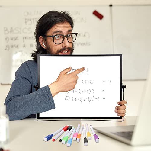 Juego De 2 Pizarras Blancas Magnéticas De Escritorio 40x30 C