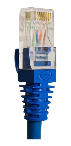 Imagem 4 de 7 de Kit 250 Patch Cord Cat6 Furukawa 100% Cobre Azul 1,5 Metros