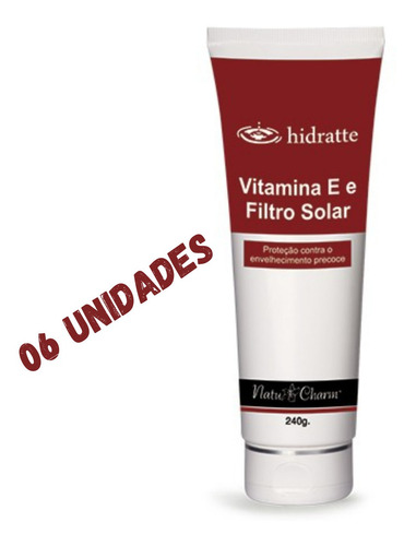 06 Unid. Cr. Hidrat. Vit. E Filtro Solar-bisnaga  Natu Charm