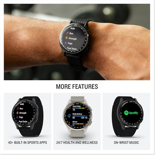 Garmin Approach S50 (slate/black) Golf Gps Smartwatch Bundle