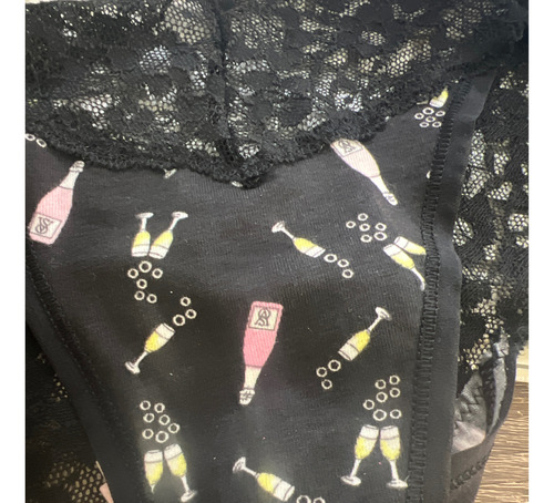 Victoria´s Secret Tanga Panty Algodón Cintura De Encaje