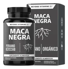 Maca Negra Peruana Orgánica 1000 Mg - Capsulas Maca Negra - Suplemento Alimenticio Vegano - Vitaminas Hombres / Mujer - 60 Cápsulas Beyond Vitamins Sin Sabor