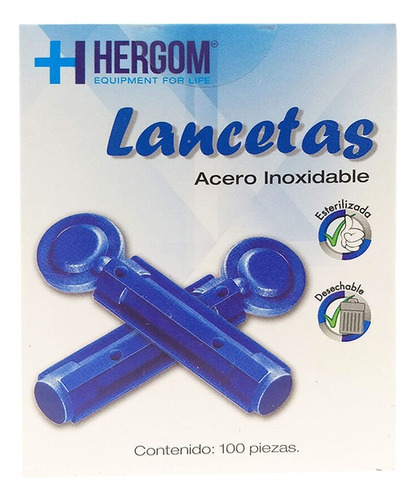 2 Cajas De Lancetas Universales C/100 Lt Mercy Hergom