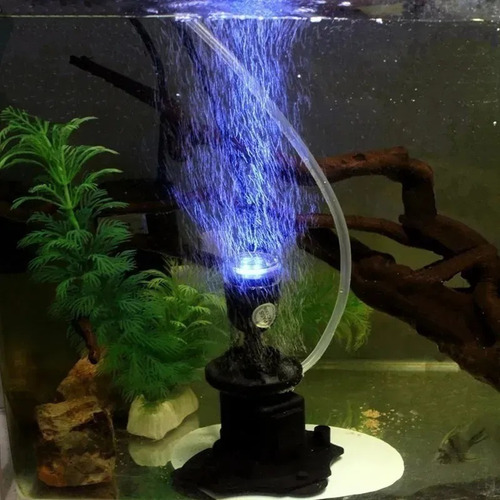 Imagen 4 de 10 de Aireador Sumergible Pecera Acuario Luz Bomba Agua Rs 600la