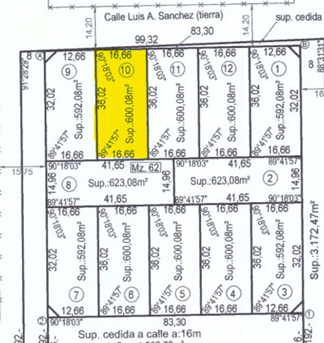Terreno Sobre Calle Sánchez, Barrio El Faro