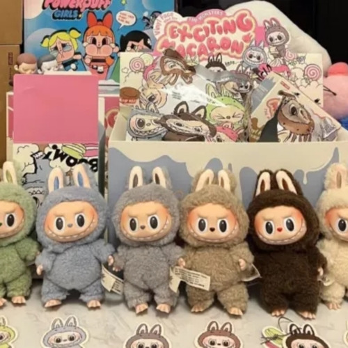 Llavero De Peluche Labubu Exciting Macaron Monsters