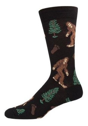 Calcetines Para Hombre Calcetines Bigfoot Crew Black 1 Par U