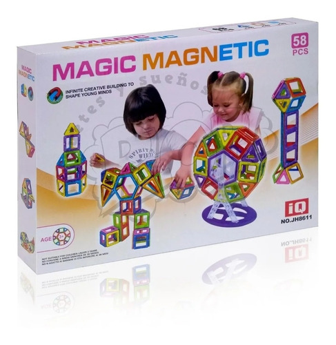 Figuras Magnéticas Magic Magnetic Robot 58 Piezas Chicas