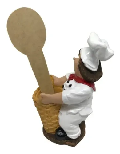 Cozinheiro Chef Cesto Porta Colher Enfeite Para Cozinha | MercadoLivre