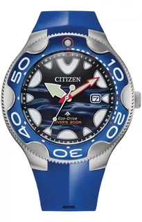 Reloj Citizen Promaster Prof Orca Eco Drive Bn0238-02l Color de la correa Azul Color del bisel Azul