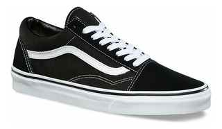 tenis vans con raya blanca