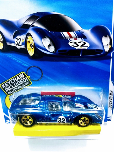 Carrito Hot Wheels Ferrari 330 P4 Azul Ed 2010 Escala 1:64