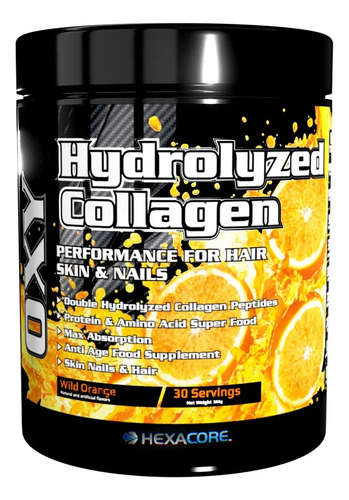 Colageno Hydrolyzed Collagen 30 Serv Hexacore
