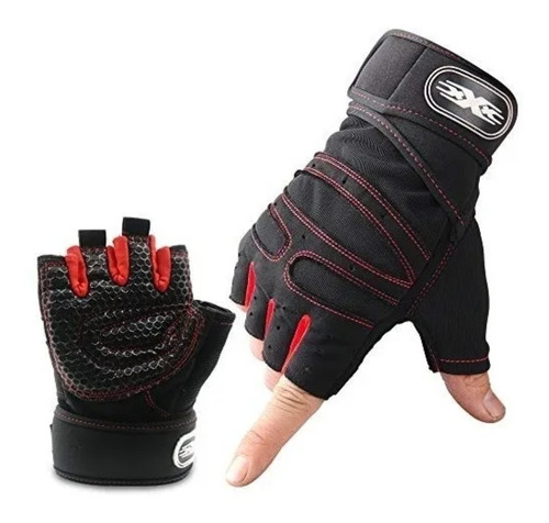 Guantes De Gym Crossfit Ciclismo Mitones Con Muñequera 