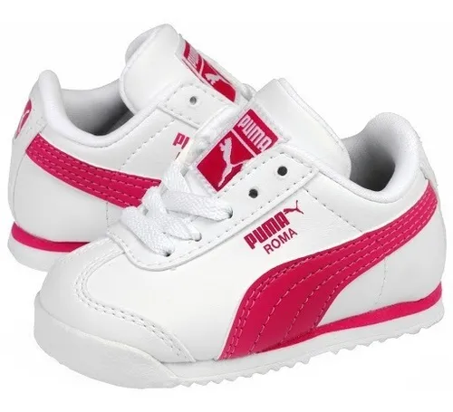 Punto de exclamación Encantada de conocerte Fraseología Tenis Puma Roma Blanco Rosa Infantil Niña Bebe Con Caja | Meses sin  intereses