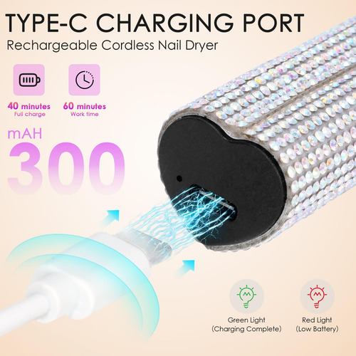 Luz Uv De Mano Para Uñas De Gel, Lámpara De Uñas Led Portáti