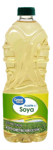 Aceite Great Value Comestible Puro De Soya 946 Ml