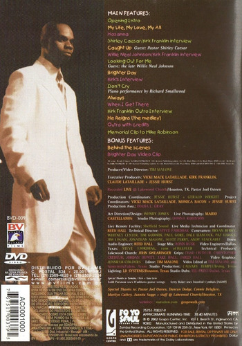 dvd kirk franklin live in brazil dvd kirk franklin live in brazil