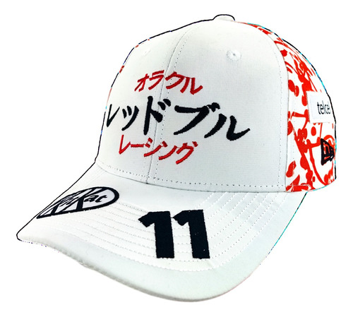 Gorro Jockey Redbull Racing Checo Perez 2024 Gp Japon Blanco