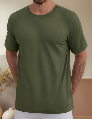 Camisetas Casuales De Manga Corta Con Cuello Redondo De Colo