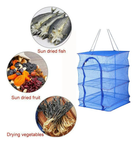 Jaula Colgante Plegable Para Red De Pesca Verduras 5 Capas