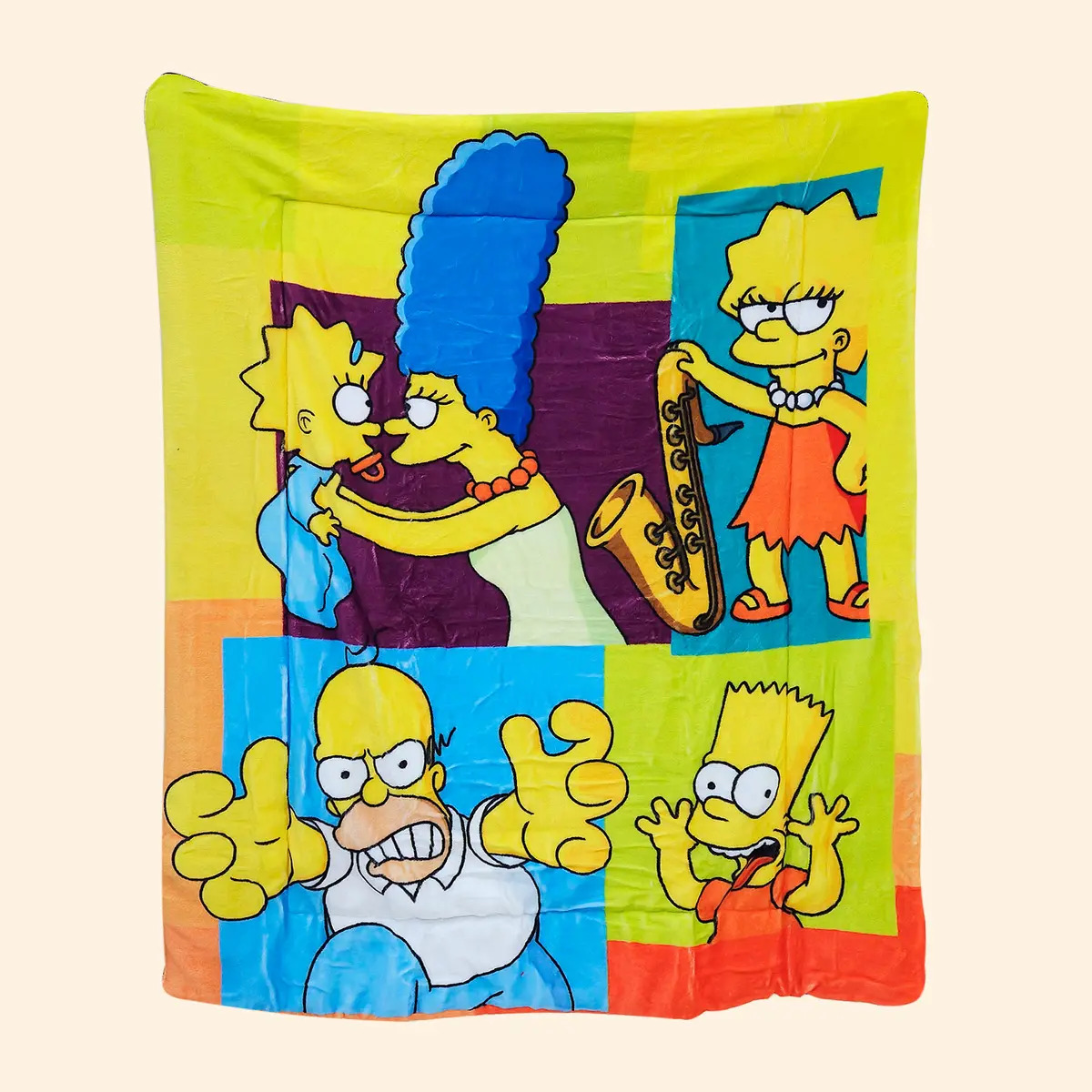 Cobertor Edredón Cunero Para Bebé 1.10mx1.40m Providencia® Diseño De La Tela Los Simpsons