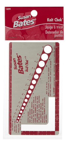 Aguja Gauge Checker Susan Bates Knit-chek Para Tejer, Color