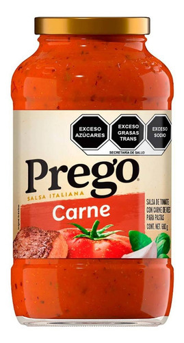 Salsa Tomate Prego con Carne 680g.