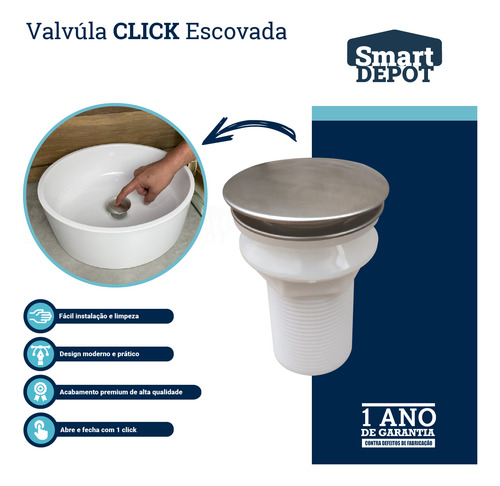Cuba Completa Slim Louça C/ Torneira Escovada E Válvula